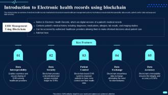 Introduction To Electronic Health Records Using Blockchain Transforming Healthcare BCT SS