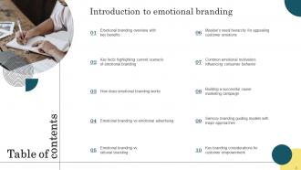 Introduction To Emotional Branding Powerpoint Presentation Slides Branding MD