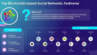 Introduction To Fediverse A Blockchain Based Decentralized Social Network Platform Training Ppt