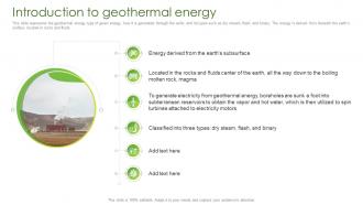 Introduction To Geothermal Energy Geothermal Energy IT