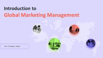 Introduction to Global Marketing Management MKT CD V
