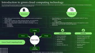 Introduction To Green Cloud Computing Technology Ppt Powerpoint Presentation File Guide