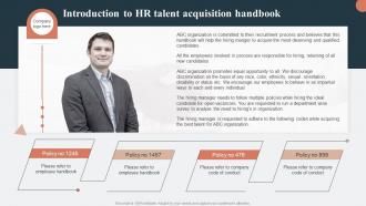 Introduction To HR Talent Acquisition HR Talent Acquisition Guide Handbook For Organization