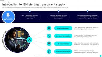 Introduction To IBM Sterling Transparent Supply Exploring Diverse Blockchain BCT SS