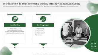 Introduction To Implementing Effective Quality Improvement Strategies Strategy SS