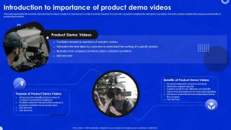 Introduction To Importance Of Product Demo Videos Synthesia AI Video Generation Platform AI SS