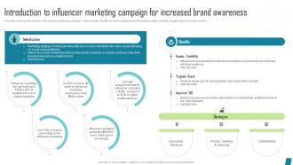 Introduction To Influencer Marketing Campaign Innovative Marketing Tactics To Increase Strategy SS V