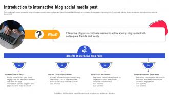 Introduction To Interactive Blog Social Media Post Creating An Interactive Marketing MKT SS V