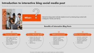 Introduction To Interactive Blog Social Media Post Interactive Marketing