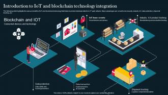 Introduction To IOT And Blockchain Technology Integration