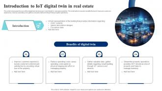 Introduction To IoT Digital Twin In Real Estate IoT Digital Twin Technology IOT SS