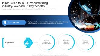 Introduction To IoT In Manufacturing Industry Ensuring Quality Products By Leveraging DT SS V