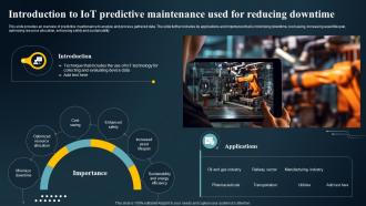 Introduction To IoT Predictive Maintenance IoT Predictive Maintenance Guide IoT SS