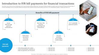 Introduction To IVR Bill Payments For Financial Omnichannel Banking Services Implementation