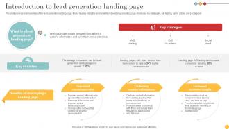 Introduction To Lead Generation Landing Page Lead Generation Tactics To Get Strategy SS V