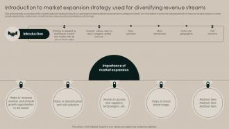 Introduction To Market Expansion Strategy Used For Diversifying Implementation Of Market Strategy SS V