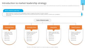Introduction To Market Leadership Strategy Dominating The Competition Strategy SS V