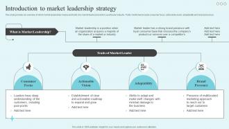 Introduction To Market Leadership Strategy The Market Leaders Guide To Dominating Your Industry Strategy SS V