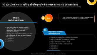 Introduction To Marketing Strategies To Increase Sales Implementing Various Types Of Marketing Strategy SS