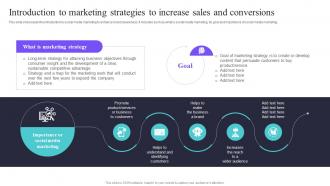 Introduction To Marketing To Increase Sales Deploying A Variety Of Marketing Strategy SS V