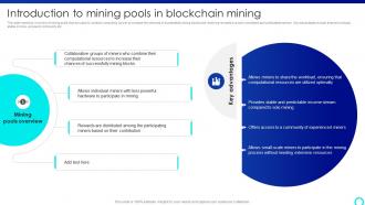 Introduction To Mining Pools In Blockchain Mastering Blockchain Mining A Step By Step Guide BCT SS V