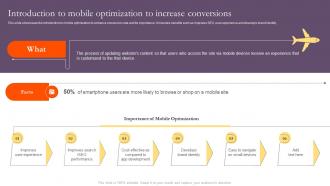 Introduction To Mobile Optimization To Increase Conversions Introduction To Tourism Marketing MKT SS V