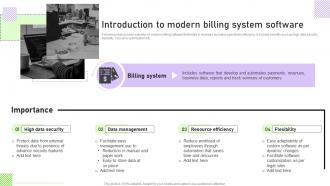 Introduction To Modern Billing System Software Streamlining Customer Support