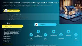 Introduction To Motion Sensors Technology Used In Smart Homes Iot Smart Homes Automation IOT SS