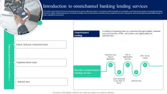Introduction To Omnichannel Banking Lending Services Implementation Of Omnichannel Banking
