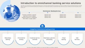 Introduction To Omnichannel Banking Service Solutions Deployment Of Banking Omnichannel