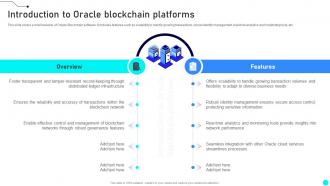 Introduction To Oracle Blockchain Platforms Exploring Diverse Blockchain BCT SS