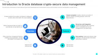 Introduction To Oracle Database Crypto Secure Exploring Diverse Blockchain BCT SS
