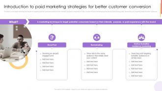 Introduction To Paid Marketing Strategies For Better Customer Paid Marketing Strategies To Increase