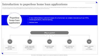 Introduction To Paperless Home Loan Application Of Omnichannel Banking Services