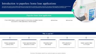 Introduction To Paperless Home Loan Applications Implementation Of Omnichannel Banking