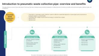 Introduction To Pneumatic Waste Collection Pipe IoT Driven Waste Management Reducing IoT SS V