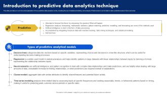 Introduction To Predictive Data Analytics Technique Analyzing Data Generated By IoT Devices