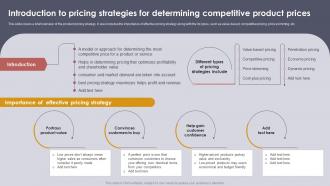 Introduction To Pricing Strategies Setting Strategic Vision For Product Offerings Strategy SS V