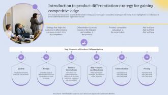 Introduction To Product Differentiation Strategy Elements Of An Effective Product Strategy SS V
