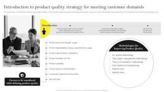Introduction To Product Quality Strategy For Meeting Customer Guide For Building Effective Product