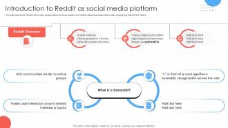 Introduction To Reddit As Marketers Guide To Promoting On Reddit Ppt Example