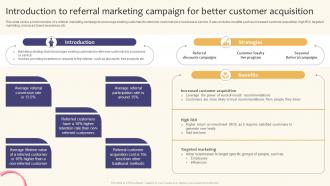Introduction To Referral Marketing Campaign Creating A Successful Marketing Strategy SS V