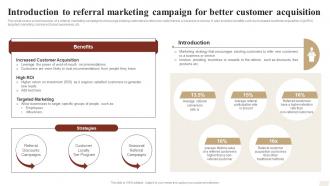 Introduction To Referral Marketing Campaign For Better Ways To Optimize Strategy SS V