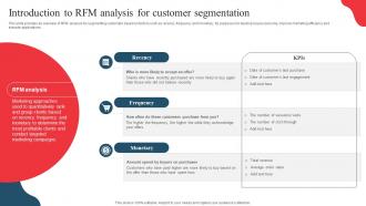 Introduction To RFM Analysis For Customer Developing Marketing And Promotional MKT SS V