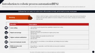 Introduction To Robotic Process Automationrpa Modern Technologies