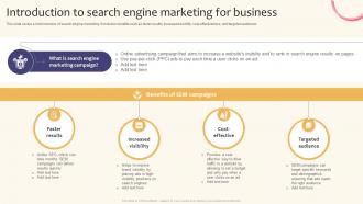 Introduction To Search Engine Marketing For Business Creating A Successful Marketing Strategy SS V