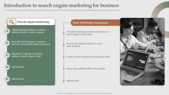 Introduction To Search Engine Marketing For Search Engine Marketing To Increase MKT SS V