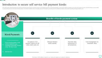 Introduction To Secure Self Service Bill Payment Kiosks Omnichannel Banking Services