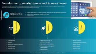 Introduction To Security System Used In Smart Homes Iot Smart Homes Automation IOT SS