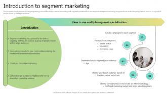 Introduction To Segment Marketing Selecting Target Markets And Target Market Strategies